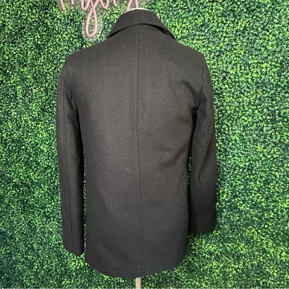 Kenneth Cole Men's Wool Blend Peacoat with Bib Coat Sz XS